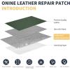 imageONine Leather Repair PatchLeather Repair Tape 3 x 60 inches Leather Repair Patch for FurnitureVinyl Repair KitLeather Couch Patchfor Sofas Furniture Car Seats Office ChairsDark BrownBlackish GreenLitchi Grain