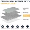 imageONine Leather Repair PatchLeather Repair Tape 3 x 60 inches Leather Repair Patch for FurnitureVinyl Repair KitLeather Couch Patchfor Sofas Furniture Car Seats Office ChairsDark BrownBlue GrayLitchi Grain