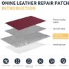 imageONine Leather Repair PatchLeather Repair Tape 3 x 60 inches Leather Repair Patch for FurnitureVinyl Repair KitLeather Couch Patchfor Sofas Furniture Car Seats Office ChairsDark BrownWine redLitchi Grain