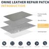 imageONine Leather Repair PatchSelfAdhesive Couch PatchMulticolor Available Scratch Leather 8X11 Inch Peel and Stick for Sofas Car Seats Hand Bags JacketsNew Dark BrownGreyLitchi Grain