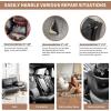 imageONine Leather Repair PatchSelfAdhesive Couch PatchMulticolor Available Scratch Leather 8X11 Inch Peel and Stick for Sofas Car Seats Hand Bags JacketsNew Dark BrownGray Leather