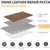 imageONine Leather Repair PatchSelfAdhesive Couch PatchMulticolor Available Scratch Leather 8X11 Inch Peel and Stick for Sofas Car Seats Hand Bags JacketsNew Dark BrownBrownLitchi Grain