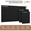 imageONine Leather Repair PatchSelfAdhesive Couch PatchMulticolor Available Scratch Leather 8X11 Inch Peel and Stick for Sofas Car Seats Hand Bags JacketsNew Dark BrownInk Black