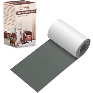 imageONine Leather Repair PatchLeather Repair Tape 3 x 60 inches Leather Repair Patch for FurnitureVinyl Repair KitLeather Couch Patchfor Sofas Furniture Car Seats Office ChairsDark BrownGray