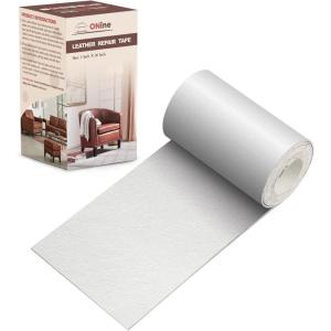 imageONine Leather Repair PatchLeather Repair Tape 3 x 60 inches Leather Repair Patch for FurnitureVinyl Repair KitLeather Couch Patchfor Sofas Furniture Car Seats Office ChairsDark BrownWhite