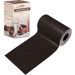 imageONine Leather Repair PatchLeather Repair Tape 3 x 60 inches Leather Repair Patch for FurnitureVinyl Repair KitLeather Couch Patchfor Sofas Furniture Car Seats Office ChairsDark BrownBlack Brown
