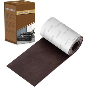 imageONine Leather Repair PatchLeather Repair Tape 3 x 60 inches Leather Repair Patch for FurnitureVinyl Repair KitLeather Couch Patchfor Sofas Furniture Car Seats Office ChairsDark BrownDark Brown