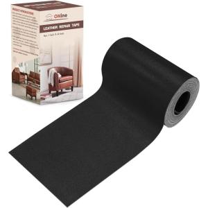 imageONine Leather Repair PatchLeather Repair Tape 3 x 60 inches Leather Repair Patch for FurnitureVinyl Repair KitLeather Couch Patchfor Sofas Furniture Car Seats Office ChairsDark BrownBlackFine Grain