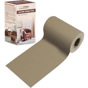 imageONine Leather Repair PatchLeather Repair Tape 3 x 60 inches Leather Repair Patch for FurnitureVinyl Repair KitLeather Couch Patchfor Sofas Furniture Car Seats Office ChairsDark BrownGrey Khaki