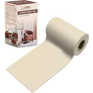 imageONine Leather Repair PatchLeather Repair Tape 3 x 60 inches Leather Repair Patch for FurnitureVinyl Repair KitLeather Couch Patchfor Sofas Furniture Car Seats Office ChairsDark BrownWhite Khaki
