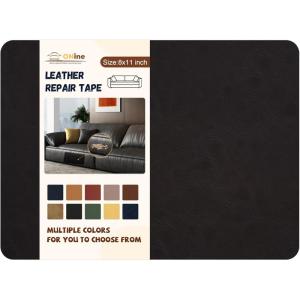 imageONine Leather Repair PatchSelfAdhesive Couch PatchMulticolor Available Scratch Leather 8X11 Inch Peel and Stick for Sofas Car Seats Hand Bags JacketsNew Dark BrownChocolate Brown